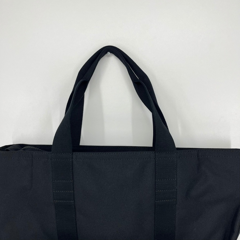 Banana Republic Womens Black Canvas Top Zip Tote Bag Travel Commuter - Picture 7 of 11
